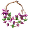 BOUGAINVILLEA MULTILAYER ART NECKLACE