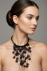BLACK FLOWER CHOKER