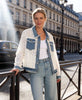 HANDMADE LUXURY EDITION 3D FLORAL ART DENIM JACKET