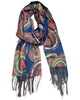 BLUE ART DOUBLE FACE SOFT SCARF