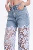 HANDMADE LUXURY EDITION CRYSTAL LACE JEANS