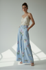 SKY BLUE FLORAL WIDE PANTS