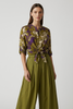 LIME AND PURPLE FINE SHIRT WITH SILK