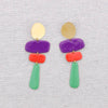 PURPLE CORAL ART EARRINGS