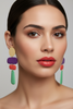PURPLE CORAL ART EARRINGS