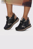 BLACK WEDGES SUPER CONFY SNEAKERS