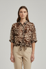 BROWN FINE SHIRT WITH SILK