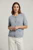 SKY BLUE LUREX SHORT CARDIGAN
