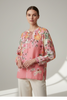 PINK MICHELANGELO FLOWERS BLOUSE
