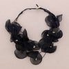 BLACK FLOWER NECKLACE