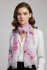 CLOUD FLOWERS ART SILK FOULARD