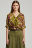 LIME AND MAGENTA FINE SHIRT WITH SILK