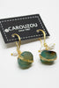 GREEN STONE EARRINGS