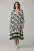 ART V CUT DRESS WITH LIME DETAILS