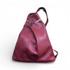 MONTGOMERY. WINE RED LEATHER BACKPACK