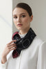 BLACK AND WHITE DOUBLE SIDE SILK FOULARD