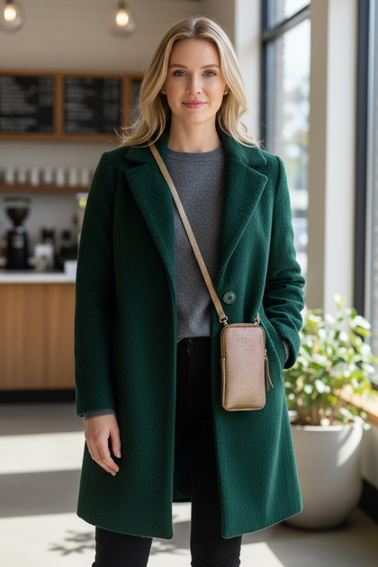 Gold mobile leather case