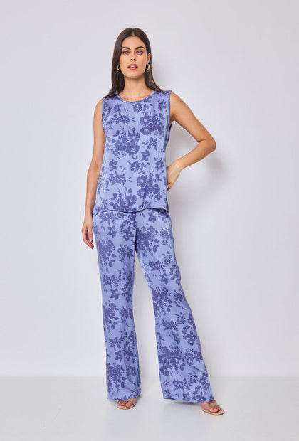 CHIC SILK TOUCH FLOWER PANTS