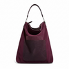 NADIA. DARK WINE ART MULTI LEATHER BAG
