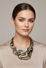 TAN DOUBLE STATEMENT NECKLACE