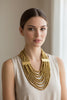 GOLD MATTE WOODEN LONG NECKLACE
