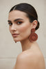 TABA CIRCLE ART LEATHER EARRINGS
