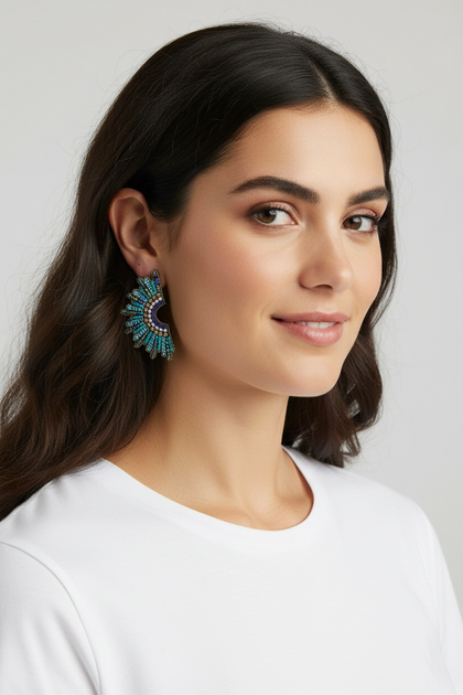 EMERALD ART EARRINGS