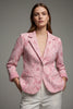 PINK BLAZER WITH 3D ART FLOWERS