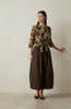 BROWN LIME FINE SHIRT WITH SILK