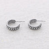 SMALL CRYSTAL LINE HOOPS