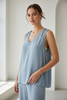 SKY BLUE SILK TOUCH V TOP
