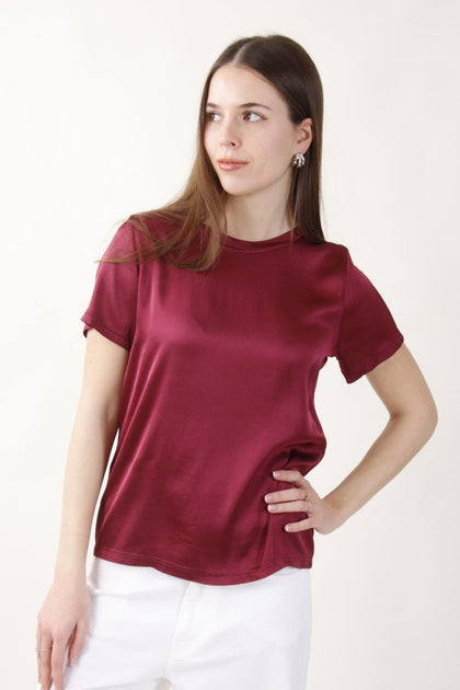 MARSALA RED VISCOSE V TOP