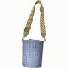 Raf blue alligator-print leather bucket bag