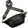 XL black quilted leather belt bag