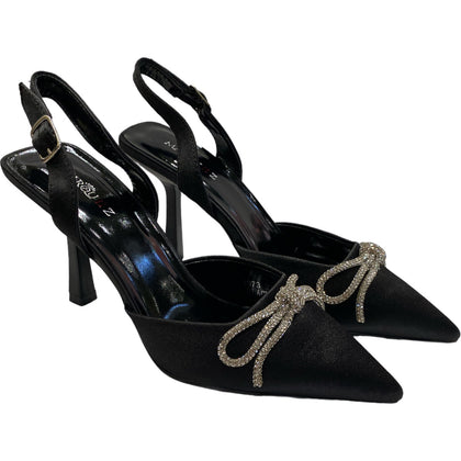 Black elegant bow shoes