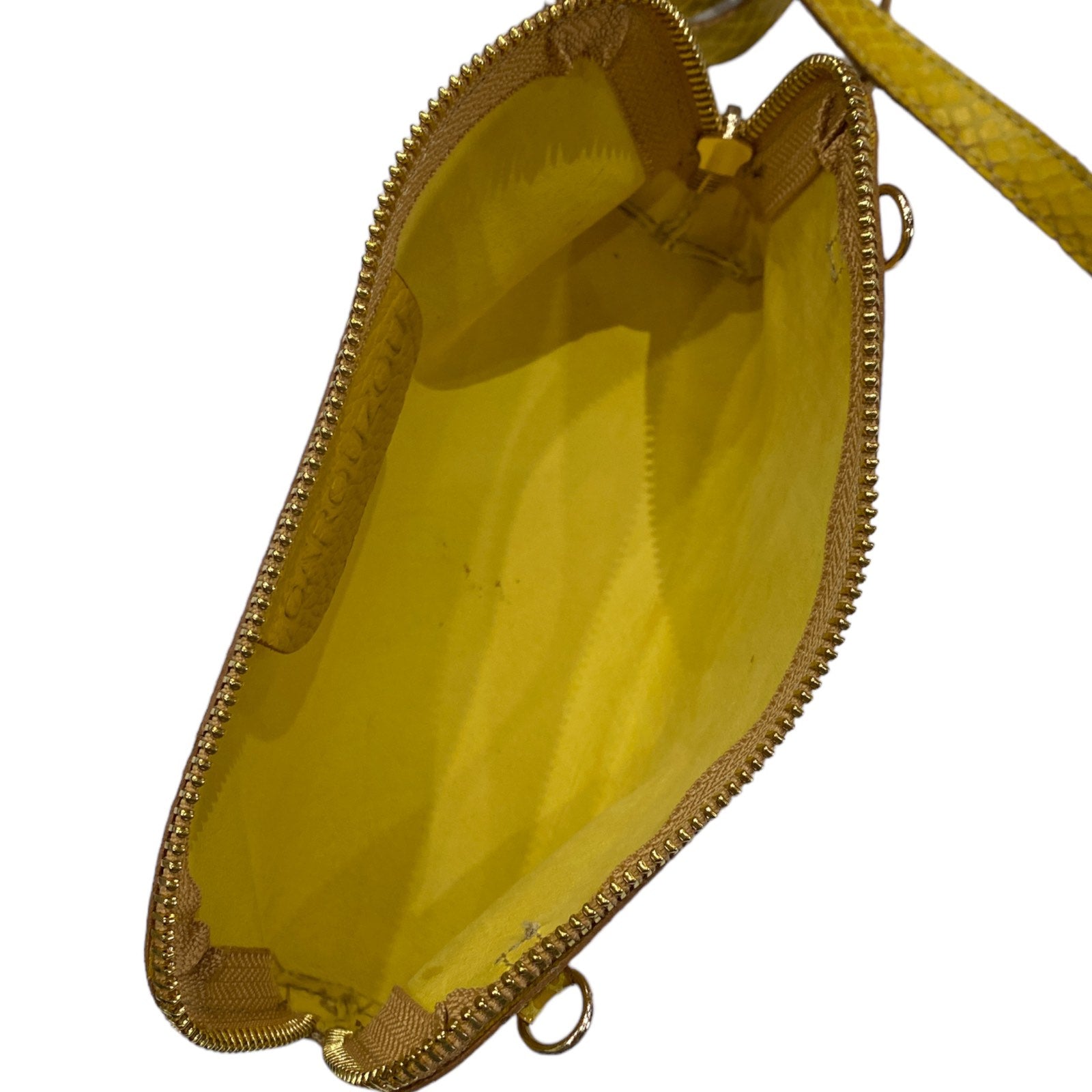 Box L. Yellow mermaid leather messenger bag