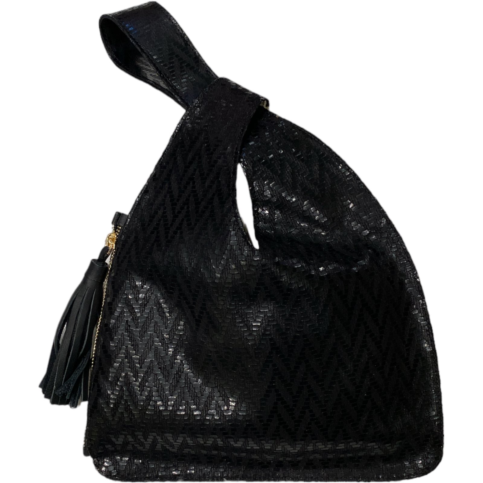 Monica Large. Black and vanilla evening bag
