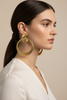 GOLD PLATED ART HOOPS