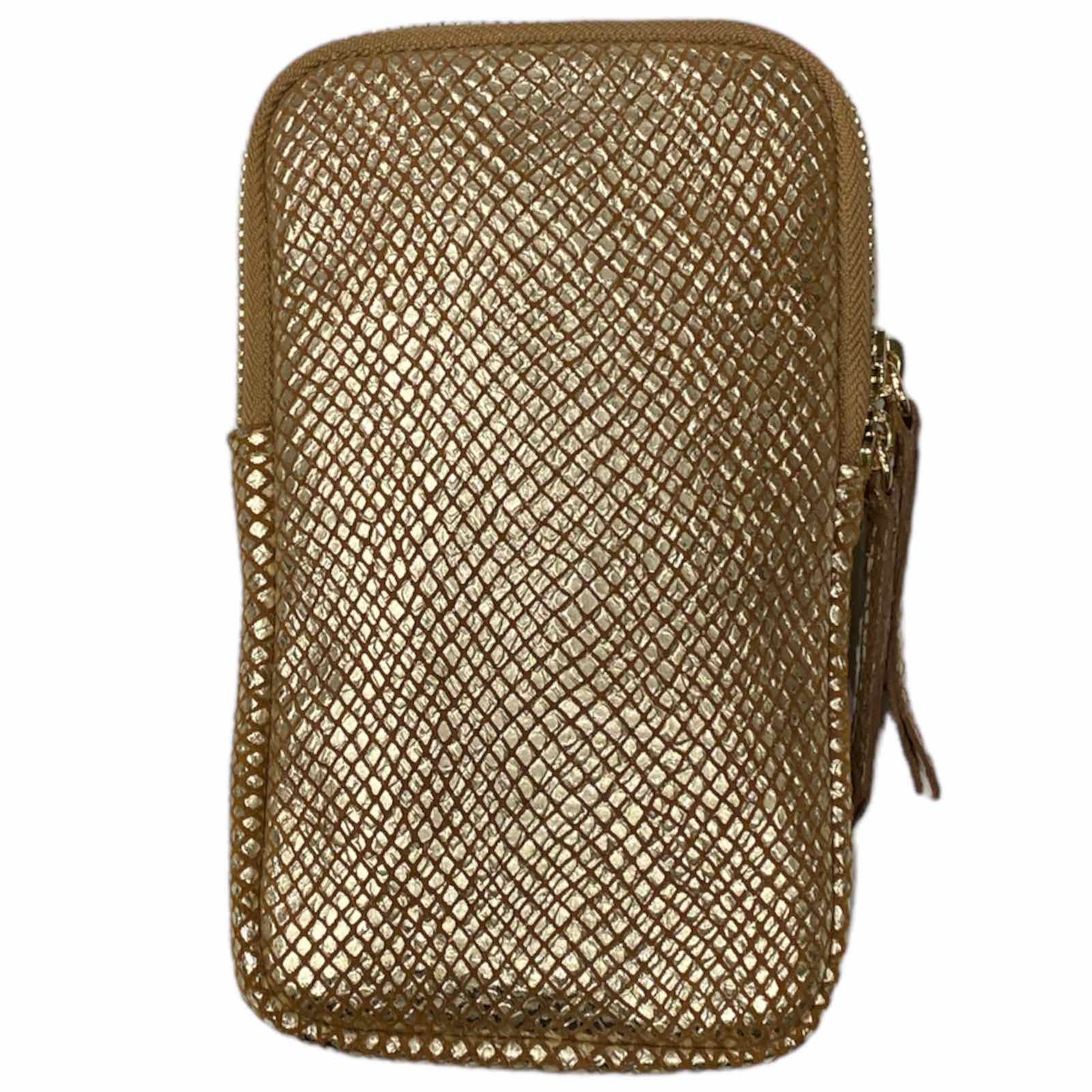 Gold mobile leather case