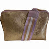 XL lilac and gold leather double box