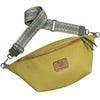 XXL yellow leather belt bag