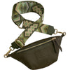 Mini olive green leather belt bag
