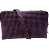 Box XL. Purple woven-print leather messenger bag