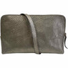 Box XL. Silver leather messenger bag