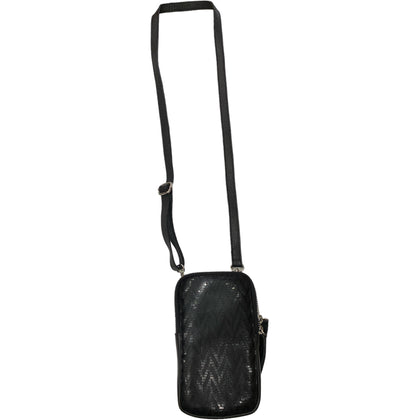 Black geometric mobile leather case