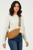XL taba leather belt bag with snake-print details
