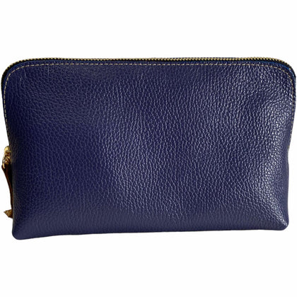 Box XL. Navy blue leather messenger bag