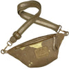 Mini beige and gold vintage calf-hair leather belt bag