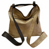 Alice L. Dark brown and gold shoulder bag and backpack