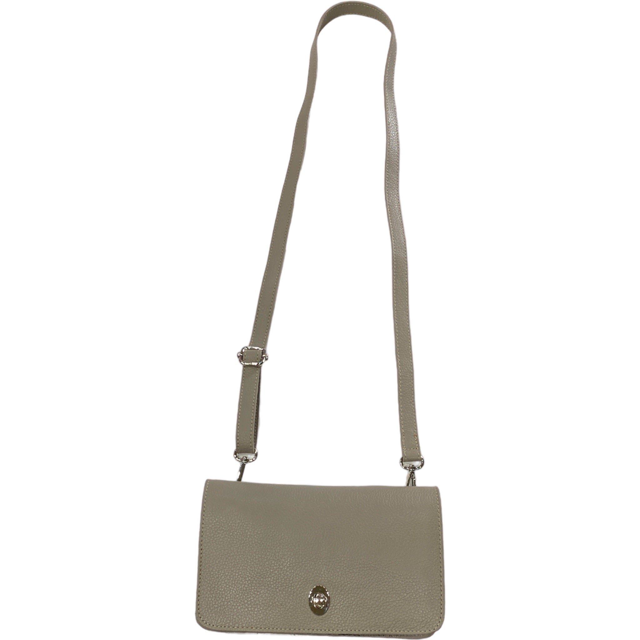 Grey leather multi wallet bag